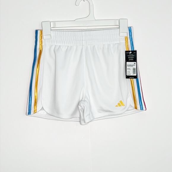 Girls Adidas Lined Mesh Pacer Short Size Large (14) - Picture 1 of 7